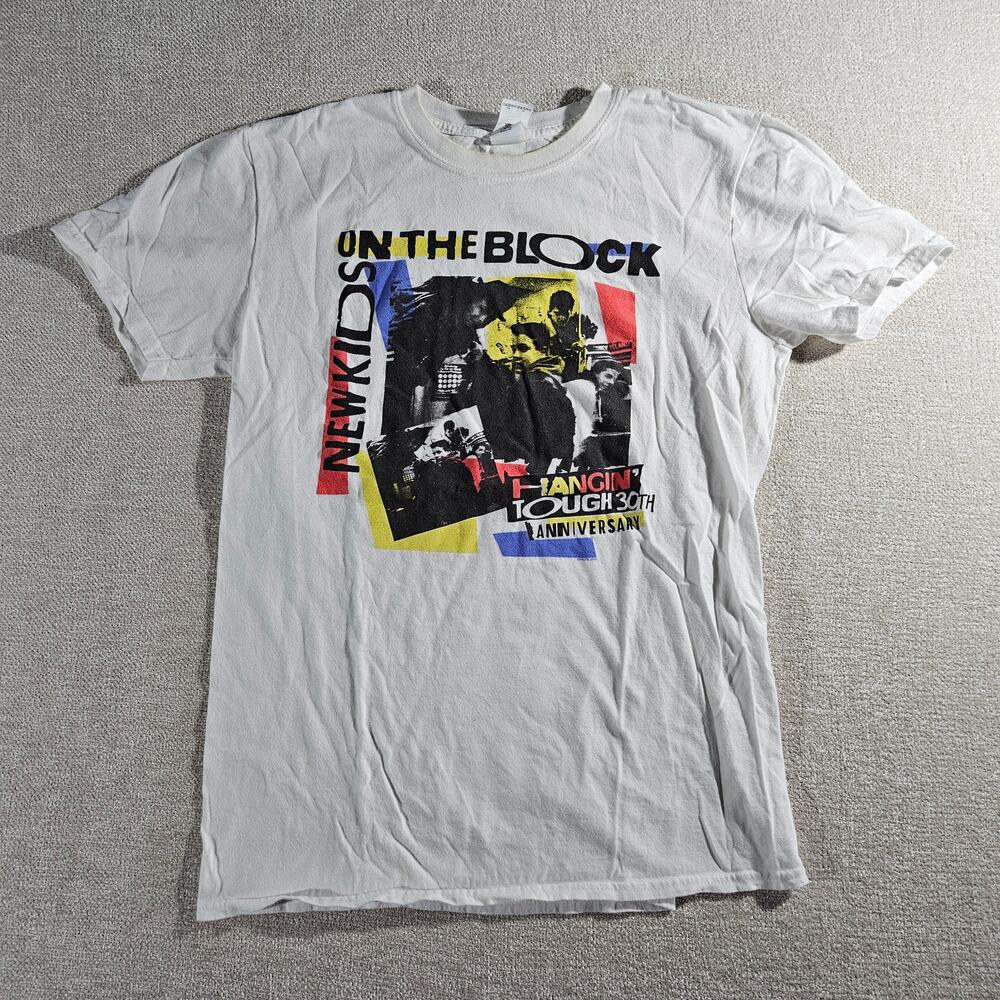 New Kids On The Block 30th Anniversary T Shirt Mens M White Band Tee